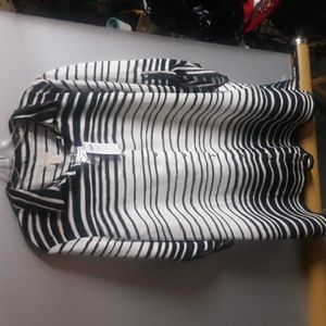 NWT Chico's 2 Ombrie Stripe Long shirt